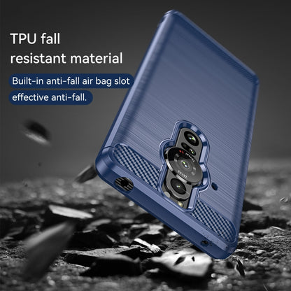 For Sony Xperia Pro-I Brushed Carbon Fiber Texture TPU Phone Case(Blue) by buy2fix