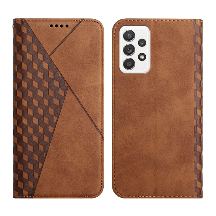 For Samsung Galaxy A33 5G Skin Feel Magnetic Leather Phone Case(Brown) by buy2fix