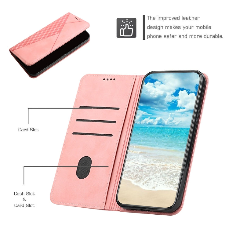 For Samsung Galaxy A33 5G Skin Feel Magnetic Leather Phone Case(Rose Gold) by buy2fix