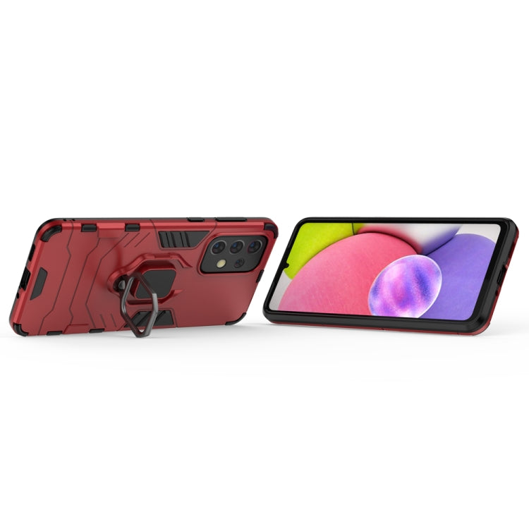 For Samaung Galaxy A33 5G PC + TPU Shockproof Protective Phone Case with Magnetic Ring Holder(Red) by buy2fix