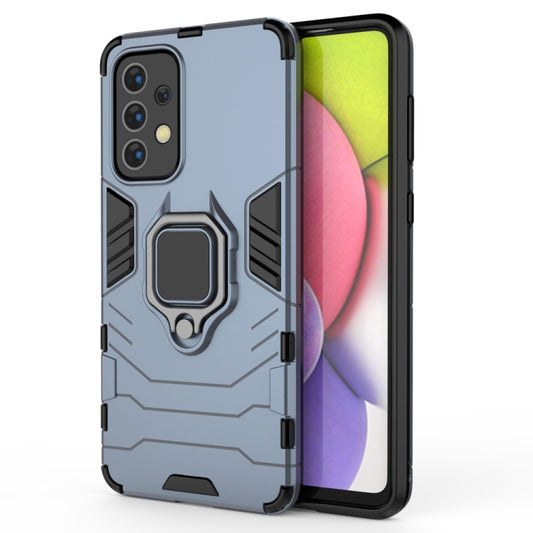 For Samaung Galaxy A33 5G PC + TPU Shockproof Protective Phone Case with Magnetic Ring Holder(Navy Blue) by buy2fix