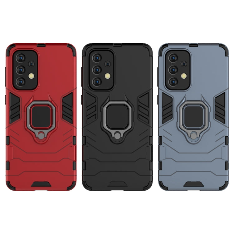 For Samaung Galaxy A33 5G PC + TPU Shockproof Protective Phone Case with Magnetic Ring Holder(Red) by buy2fix
