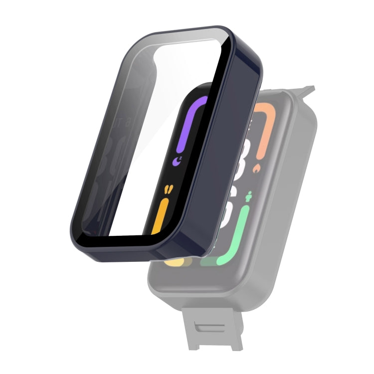 For Xiaomi Redmi Smart Band Pro PC + Tempered Glass Watch Protective Case(Ink Blue) - Watch Cases by buy2fix | Online Shopping UK | buy2fix