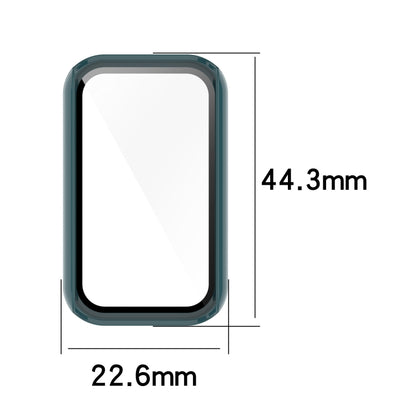 For Xiaomi Redmi Smart Band Pro PC + Tempered Glass Watch Protective Case(Ink Blue) - Watch Cases by buy2fix | Online Shopping UK | buy2fix