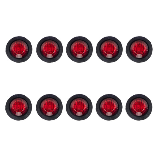 A5010 Red Light 10 in 1 Truck Trailer LED Round Side Marker Lamp