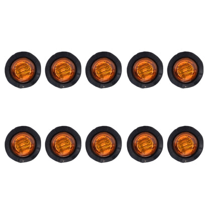 A5011 Amber Light 10 in 1 Truck Trailer LED Round Side Marker Lamp - Warning Lights by buy2fix | Online Shopping UK | buy2fix