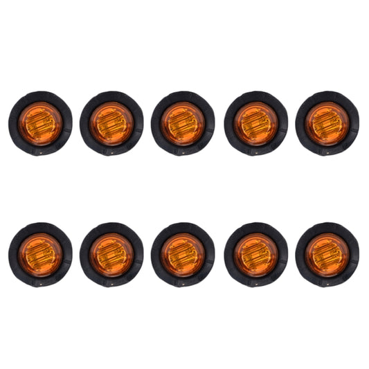 A5011 Amber Light 10 in 1 Truck Trailer LED Round Side Marker Lamp - Warning Lights by buy2fix | Online Shopping UK | buy2fix
