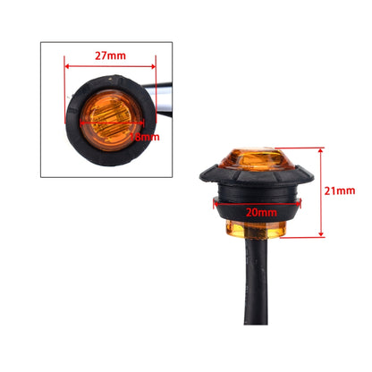 A5011 Amber Light 10 in 1 Truck Trailer LED Round Side Marker Lamp - Warning Lights by buy2fix | Online Shopping UK | buy2fix