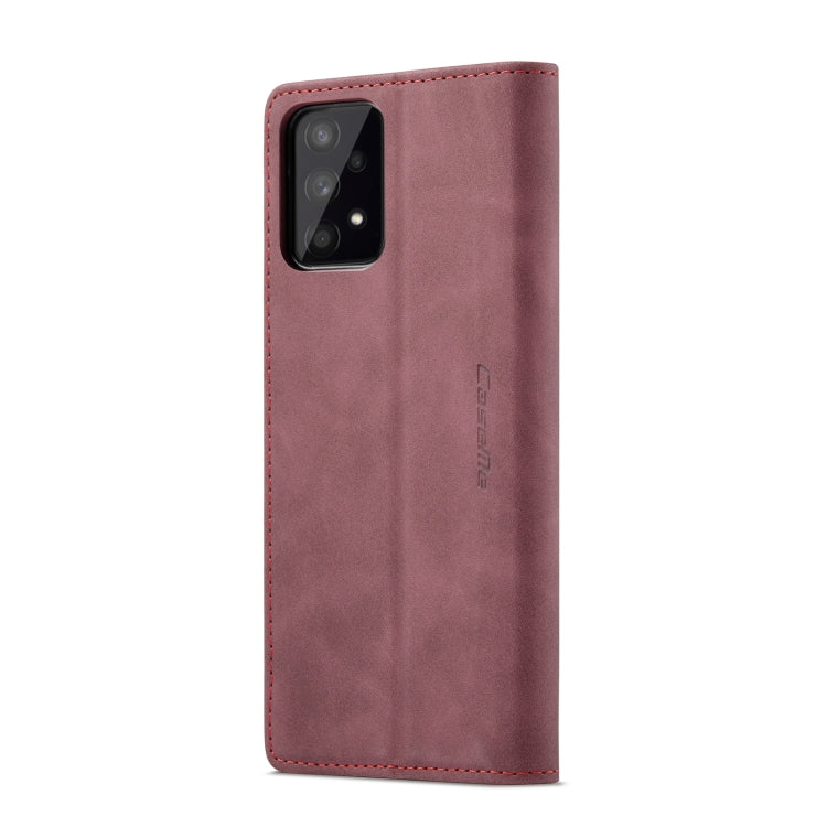 For Samsung Galaxy A33 5G CaseMe 013 Multifunctional Horizontal Flip Leather Phone Case(Wine Red) by CaseMe