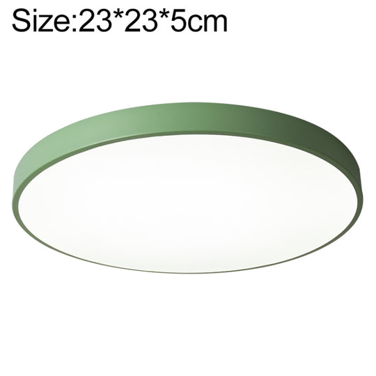 Macaron LED Round Ceiling Lamp, Stepless Dimming, Size:23cm(Green)