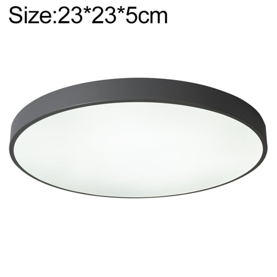 Macaron LED Round Ceiling Lamp, Stepless Dimming, Size:23cm(Grey)
