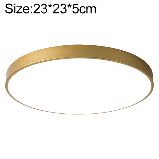 Macaron LED Round Ceiling Lamp, Stepless Dimming, Size:23cm(Gold)