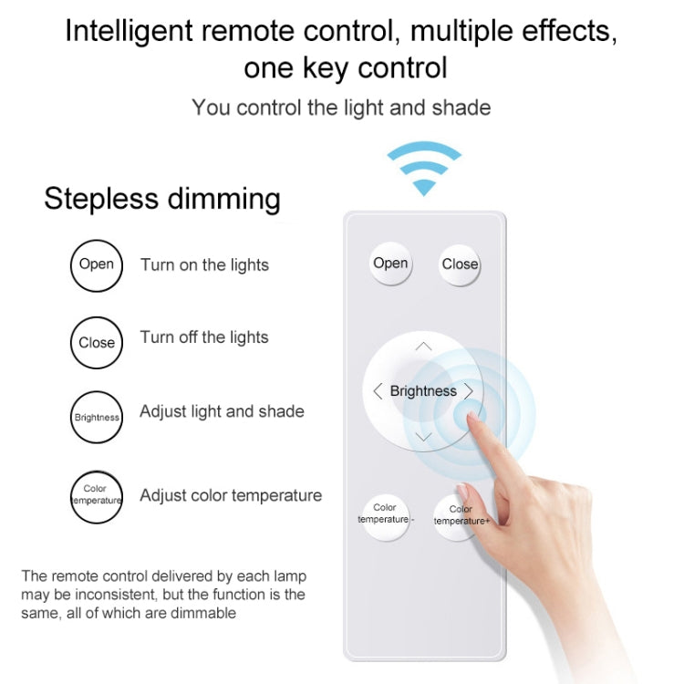 Macaron LED Round Ceiling Lamp, Stepless Dimming, Size:23cm(Blue) by buy2fix