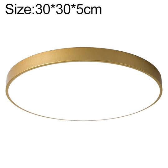 Macaron LED Round Ceiling Lamp, Stepless Dimming, Size:30cm(Gold)
