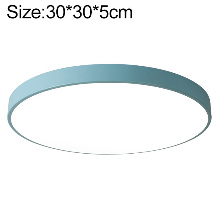 Macaron LED Round Ceiling Lamp, Stepless Dimming, Size:30cm(Blue) by buy2fix