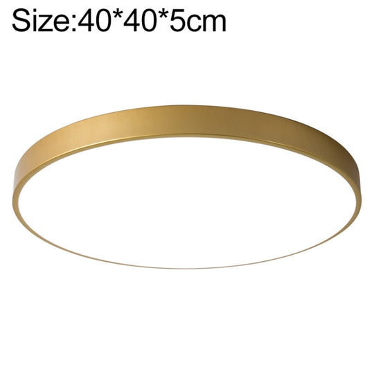 Macaron LED Round Ceiling Lamp, Stepless Dimming, Size:40cm(Gold)