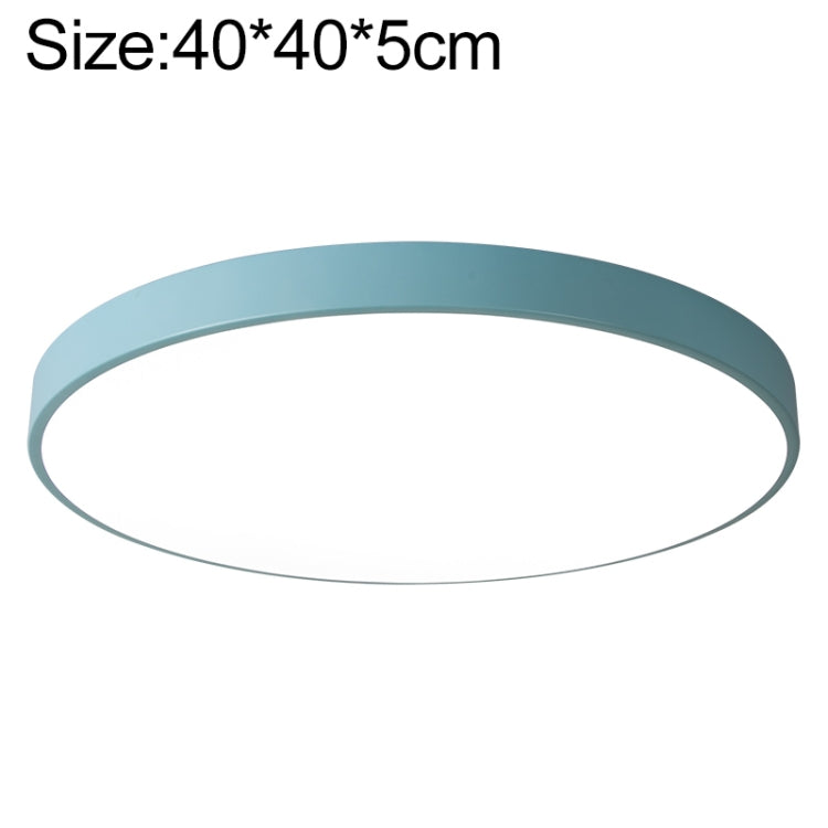 Macaron LED Round Ceiling Lamp, Stepless Dimming, Size:40cm(Blue) by buy2fix