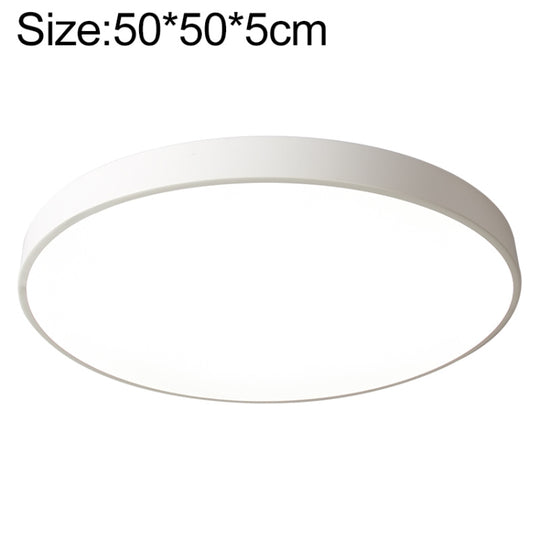 Macaron LED Round Ceiling Lamp, Stepless Dimming, Size:50cm(White)