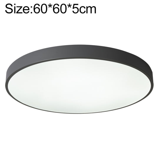 Macaron LED Round Ceiling Lamp, Stepless Dimming, Size:60cm(Black)