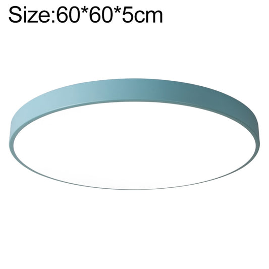 Macaron LED Round Ceiling Lamp, Stepless Dimming, Size:60cm(Blue) - Celling Lights & Chandeliers by buy2fix | Online Shopping UK | buy2fix