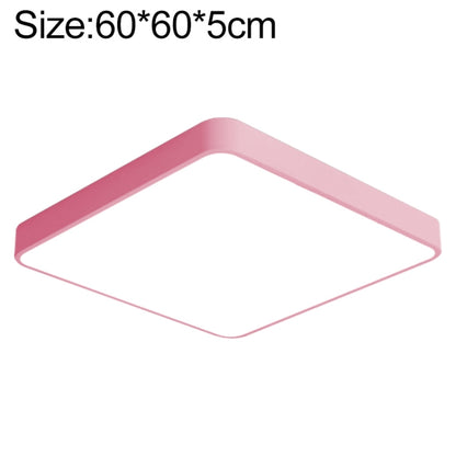 Macaron LED Square Ceiling Lamp, White Light, Size:60cm(Pink) - Celling Lights & Chandeliers by buy2fix | Online Shopping UK | buy2fix