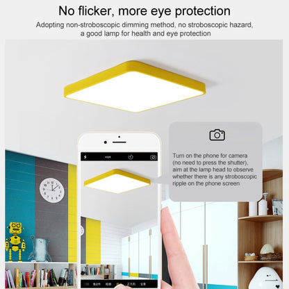 Macaron LED Square Ceiling Lamp, 3-Colors Light, Size:40cm(Gold) - Celling Lights & Chandeliers by buy2fix | Online Shopping UK | buy2fix