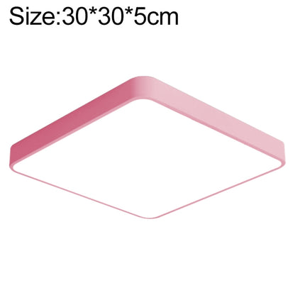 Macaron LED Square Ceiling Lamp, Stepless Dimming, Size:30cm(Pink) - Celling Lights & Chandeliers by buy2fix | Online Shopping UK | buy2fix