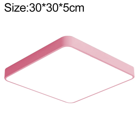 Macaron LED Square Ceiling Lamp, Stepless Dimming, Size:30cm(Pink) - Celling Lights & Chandeliers by buy2fix | Online Shopping UK | buy2fix