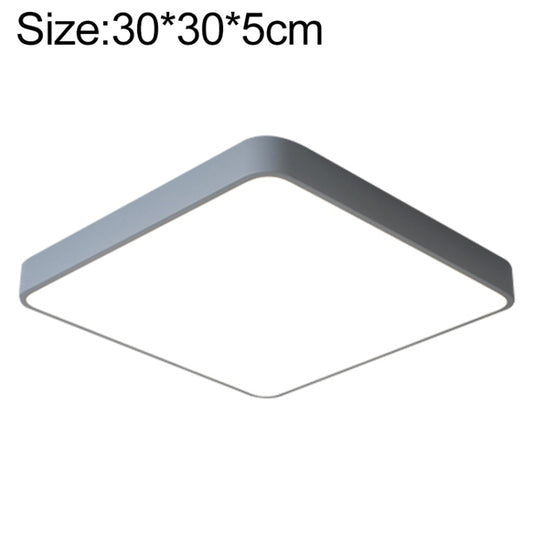 Macaron LED Square Ceiling Lamp, Stepless Dimming, Size:30cm(Grey) - Celling Lights & Chandeliers by buy2fix | Online Shopping UK | buy2fix