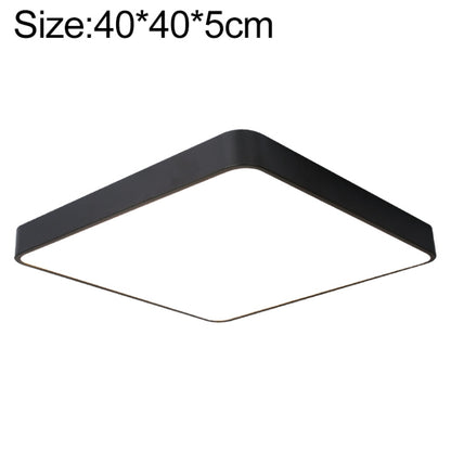 Macaron LED Square Ceiling Lamp, Stepless Dimming, Size:40cm(Black) by buy2fix