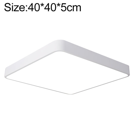 Macaron LED Square Ceiling Lamp, Stepless Dimming, Size:40cm(White) - Celling Lights & Chandeliers by buy2fix | Online Shopping UK | buy2fix