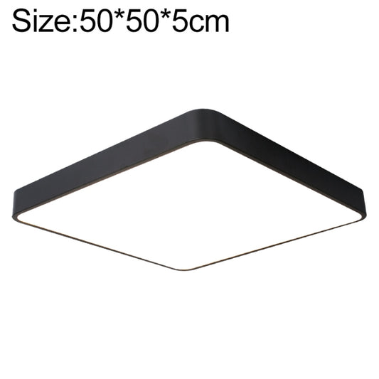 Macaron LED Square Ceiling Lamp, Stepless Dimming, Size:50cm(Black) - Celling Lights & Chandeliers by buy2fix | Online Shopping UK | buy2fix