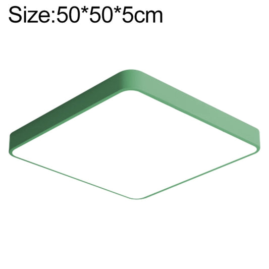 Macaron LED Square Ceiling Lamp, Stepless Dimming, Size:50cm(Green) - Celling Lights & Chandeliers by buy2fix | Online Shopping UK | buy2fix