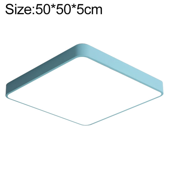Macaron LED Square Ceiling Lamp, Stepless Dimming, Size:50cm(Blue)