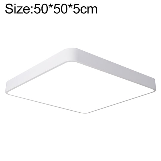 Macaron LED Square Ceiling Lamp, Stepless Dimming, Size:50cm(White)