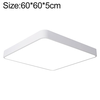 Macaron LED Square Ceiling Lamp, Stepless Dimming, Size:60cm(White) by buy2fix