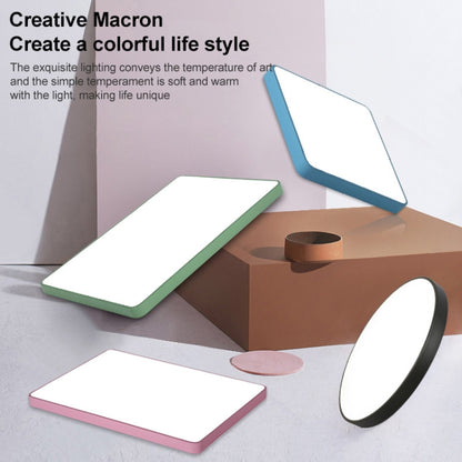 Macaron LED Square Ceiling Lamp, Stepless Dimming, Size:60cm(Yellow) by buy2fix