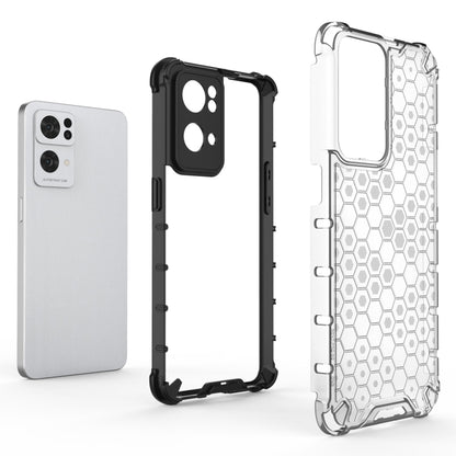For OPPO Reno7 Pro 5G Honeycomb PC + TPU Phone Case(Blue) by buy2fix
