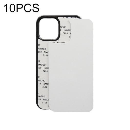 For iPhone 12 / 12 Pro 10 PCS 2D Blank Sublimation Phone Case(Black) - iPhone 12 / 12 Pro Cases by buy2fix | Online Shopping UK | buy2fix