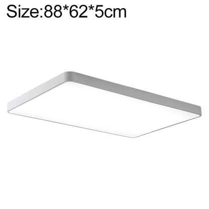 Macaron LED Rectangle Ceiling Lamp, Stepless Dimming, Size:88x62cm(White) by buy2fix