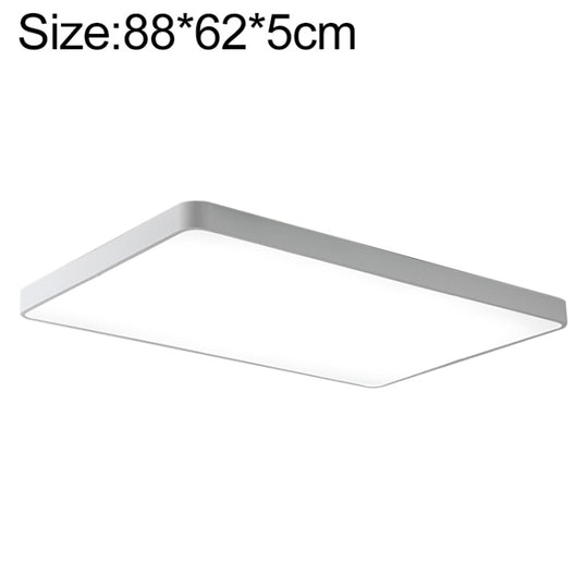 Macaron LED Rectangle Ceiling Lamp, Stepless Dimming, Size:88x62cm(White)