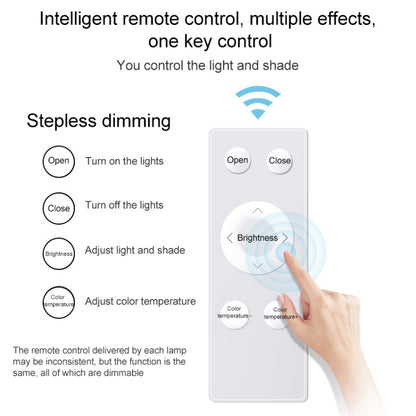 Macaron LED Rectangle Ceiling Lamp, Stepless Dimming, Size:88x62cm(White) by buy2fix