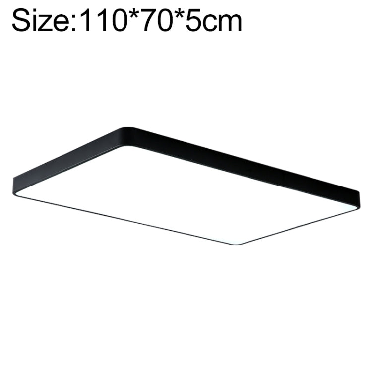 Macaron LED Rectangle Ceiling Lamp, Stepless Dimming, Size:110x70cm(Black) by buy2fix