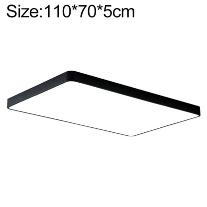 Macaron LED Rectangle Ceiling Lamp, Stepless Dimming, Size:110x70cm(Black) by buy2fix