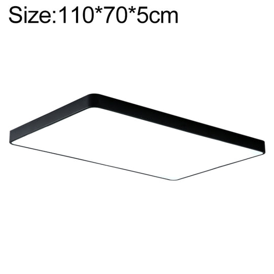 Macaron LED Rectangle Ceiling Lamp, Stepless Dimming, Size:110x70cm(Black)