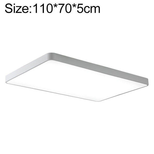 Macaron LED Rectangle Ceiling Lamp, Stepless Dimming, Size:110x70cm(White)