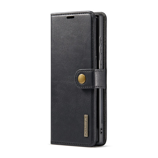 For Samsung Galaxy S22 Ultra 5G DG.MING Crazy Horse Texture Detachable Magnetic Leather Phone Case(Black) - Galaxy S22 Ultra 5G Cases by DG.MING | Online Shopping UK | buy2fix
