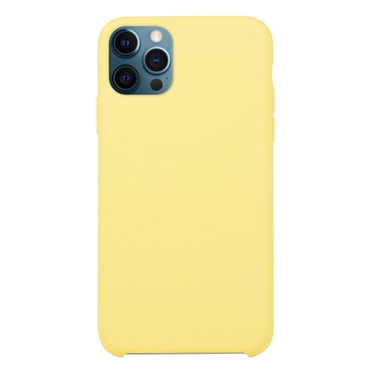 For iPhone 12 / 12 Pro Solid Silicone Phone Case(Yellow) - iPhone 12 / 12 Pro Cases by buy2fix | Online Shopping UK | buy2fix