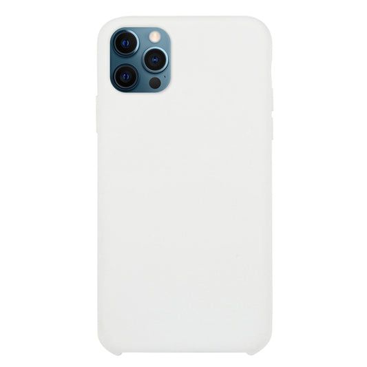 For iPhone 12 / 12 Pro Solid Silicone Phone Case(White) - iPhone 12 / 12 Pro Cases by buy2fix | Online Shopping UK | buy2fix