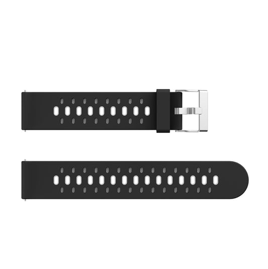 For Samsung Galaxy Watch 3 45mm Three Row Holes Silicone Watch Band(Black Grey) - Watch Bands by buy2fix | Online Shopping UK | buy2fix